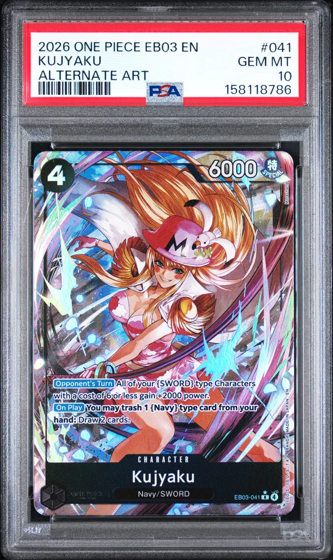 2026 #041 Kujyaku PSA 10 One Piece EB03-Extra Booster -One Piece Heroines Edition-
