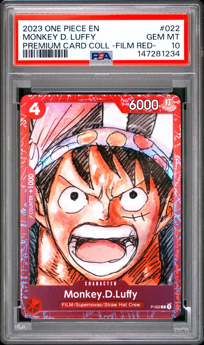 2023 #022 Monkey D. Luffy PSA 10 One Piece Premium Card Collection -One Piece Film Red-