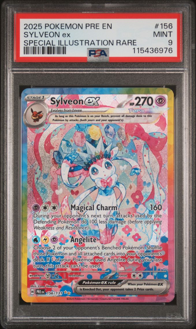 2025 #156 Sylveon EX PSA 9 Pre EN-Prismatic Evolutions Pokemon