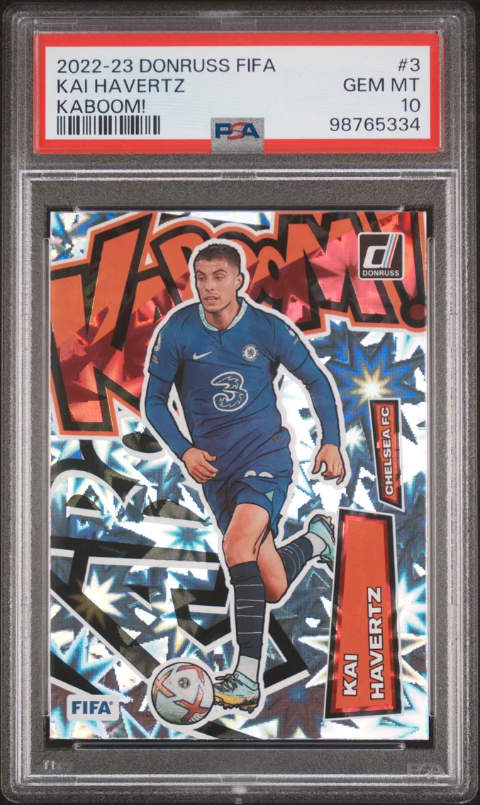 2022 #3 Kai Havertz PSA 10 Panini Donruss FIFA Kaboom!