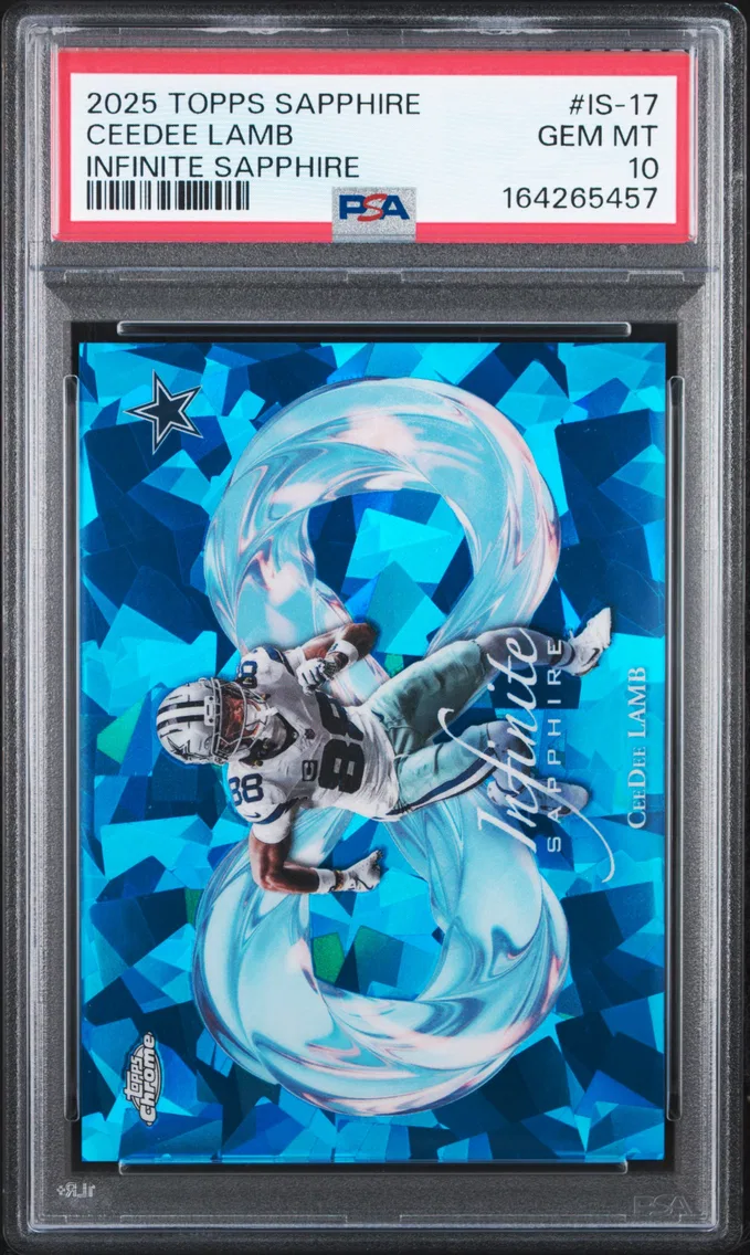 2025 #IS-17 Ceedee Lamb PSA 10 Topps Chrome Sapphire Edition Infinite Sapphire