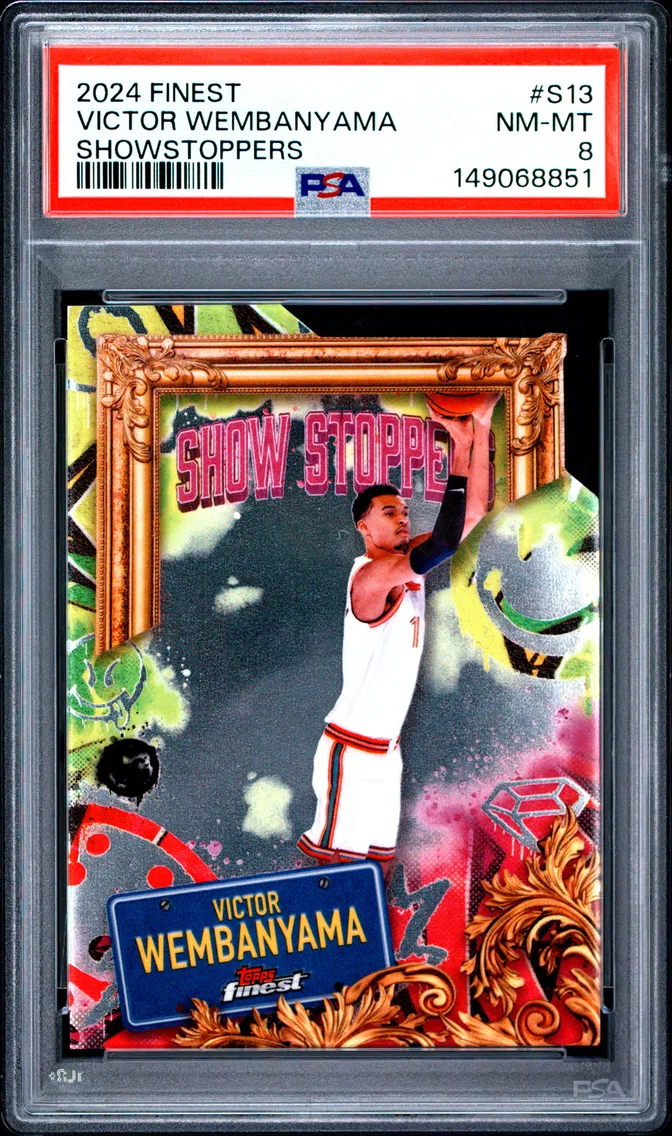 2024 #S13 Victor Wembanyama PSA 8 Topps Finest Showstoppers