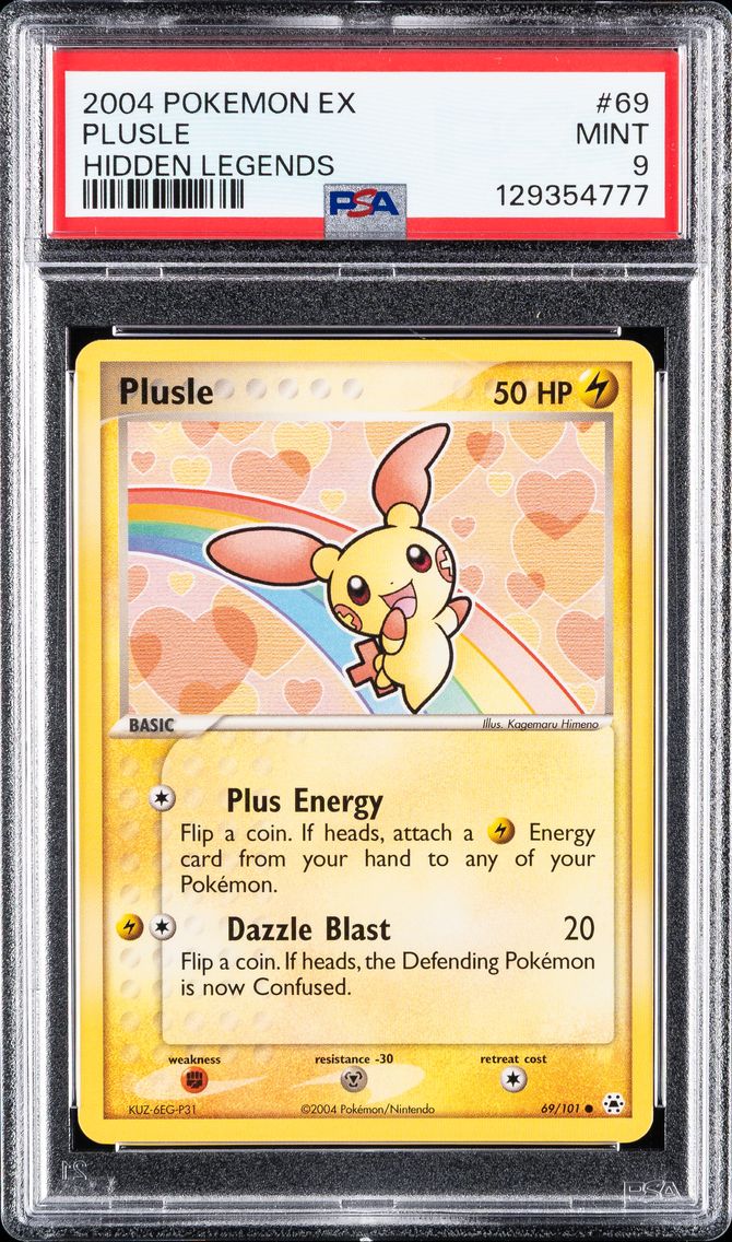 2004 #69 Plusle PSA 9 EX Hidden