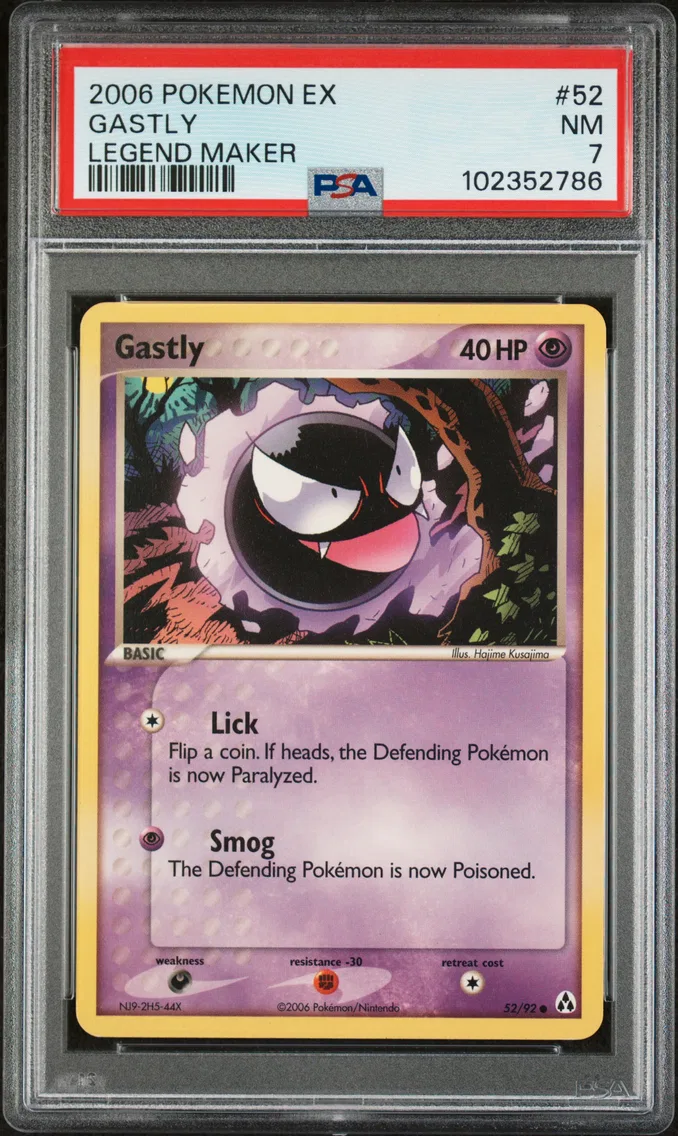2006 #52 Gastly PSA 7 EX Legend Maker