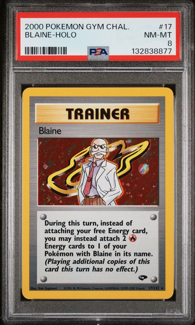 2000 #17 Blaine-Holo PSA 8 Gym Challenge