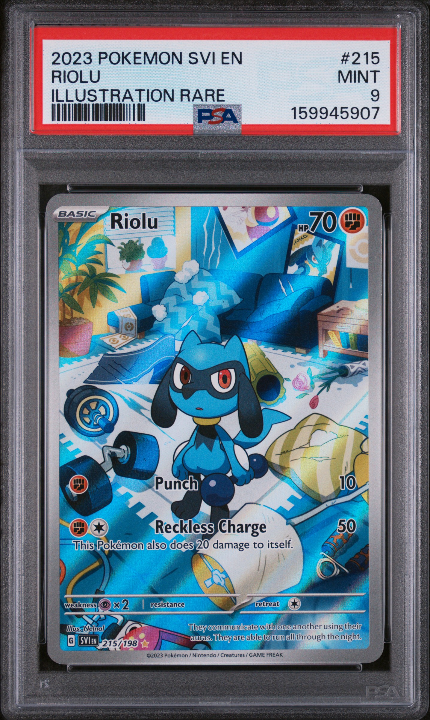 2023 #215 Riolu PSA 9 Svi En-Scarlet & Violet
