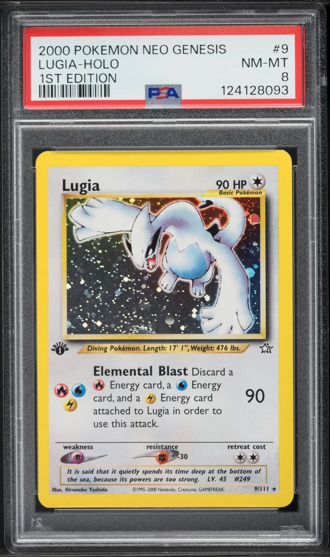 2000 #9 Lugia-Holo PSA 8 Neo Gen