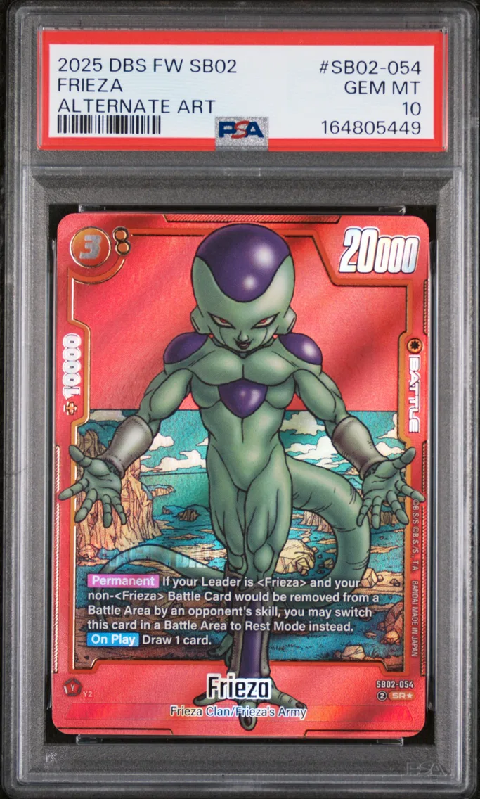 2025 #SB02-054 Frieza PSA 10 Dragon Ball Super Card Game Fusion World Manga Booster 02