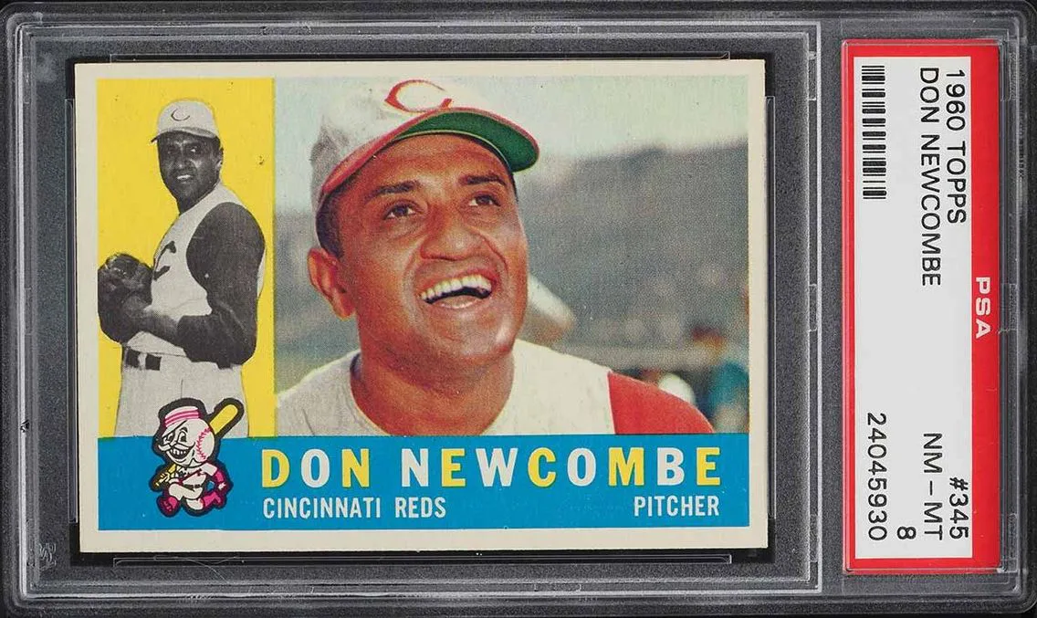 1960 #345 Don Newcombe PSA 8 Topps