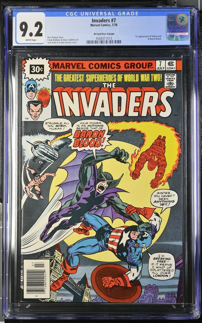 1976 Invaders #7 CGC 9.2 Marvel Comics