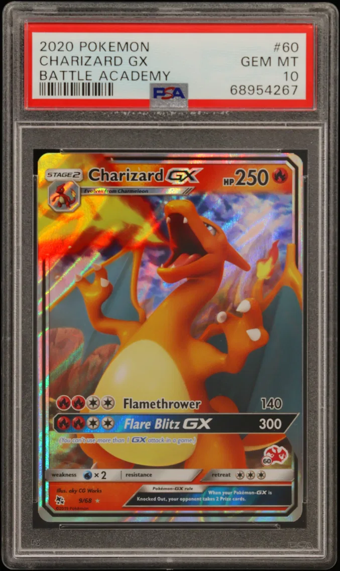 2020 #60 Charizard GX PSA 10 Battle Academy