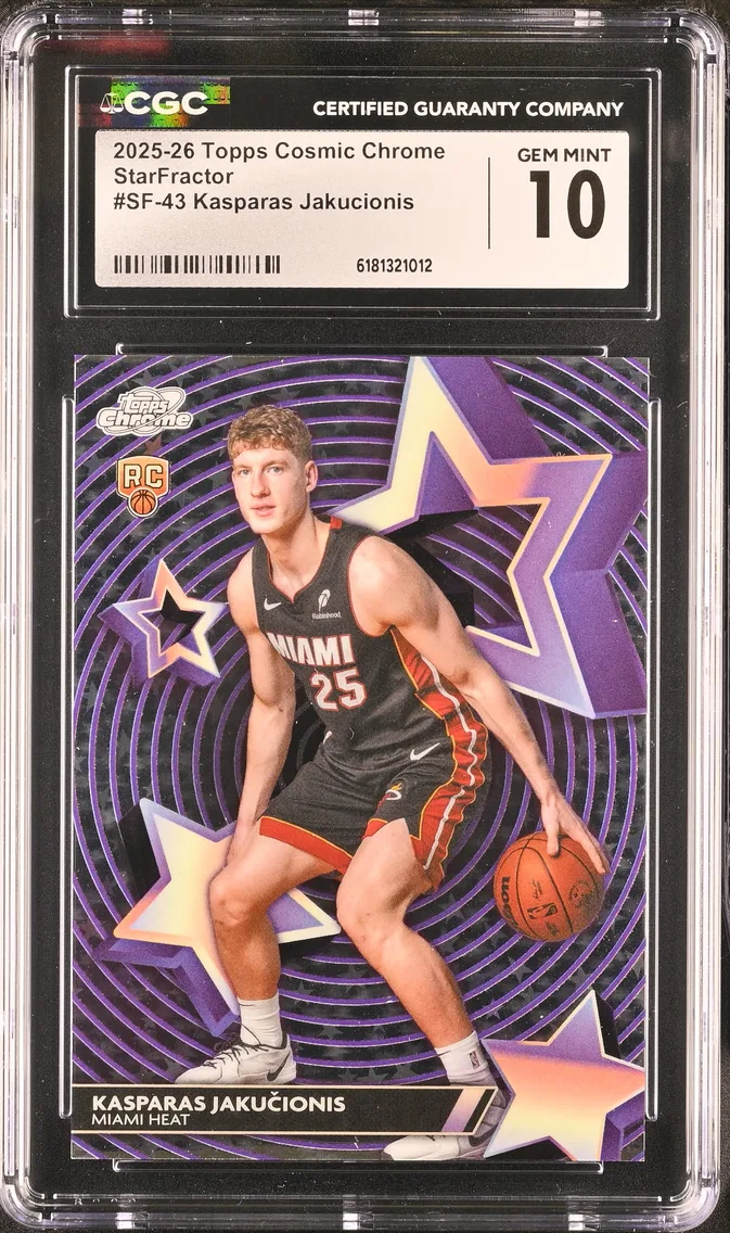 2025 #SF-43 Kasparas Jakucionis CGC 10 Topps Cosmic Chrome