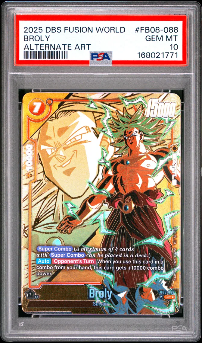 2025 #FB08-088 BROLY PSA 10 Dragon Ball Super Card Game Fusion World Saiyan's Pride
