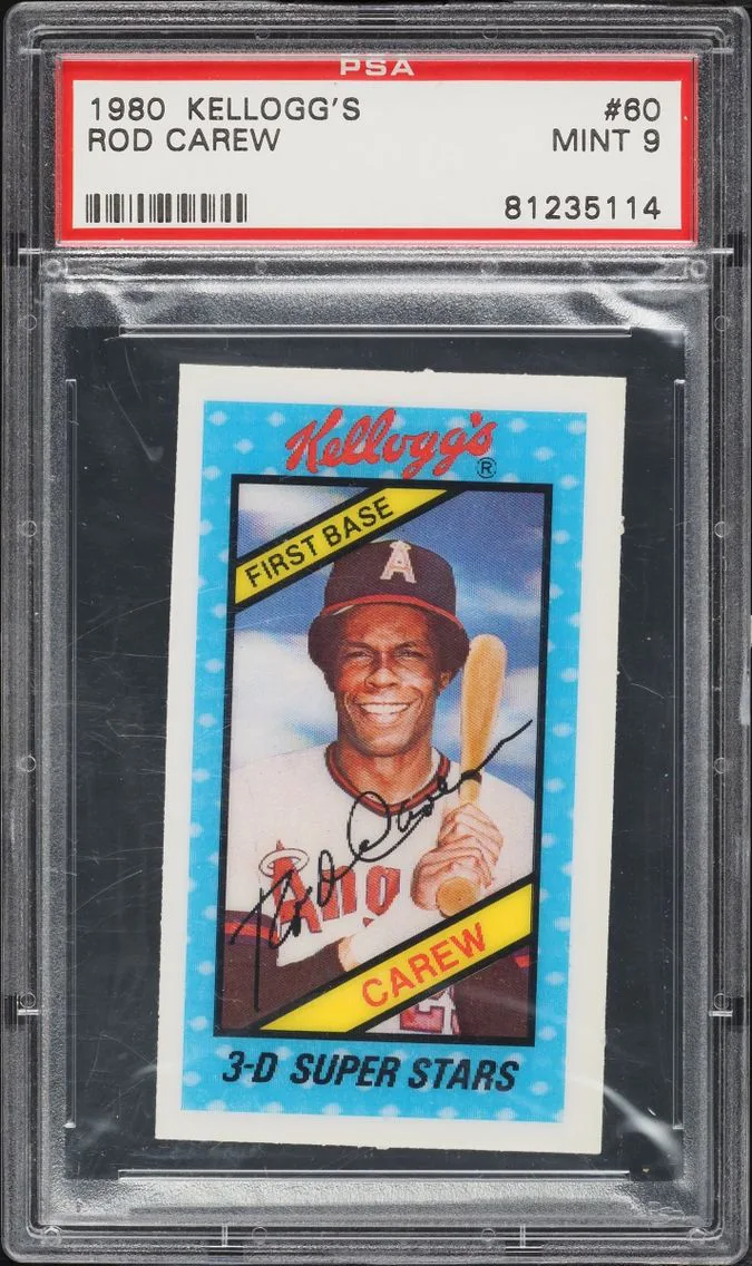 1980 #60 Rod Carew PSA 9 Kellogg's