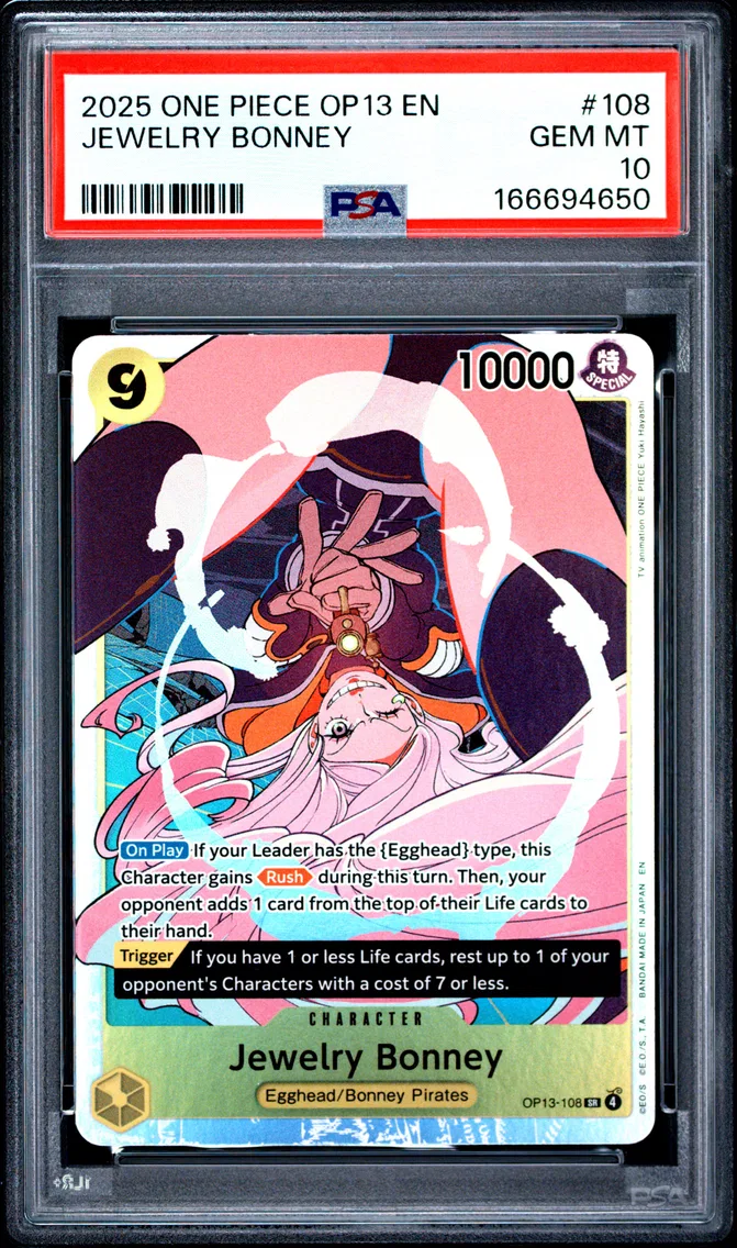 2025 #108 Jewelry Bonney PSA 10 One Piece OP13-Carrying on His Will