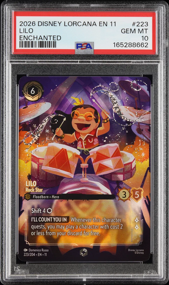 2026 #223 Lilo - Rock Star PSA 10 Disney Lorcana EN 11-Winterspell