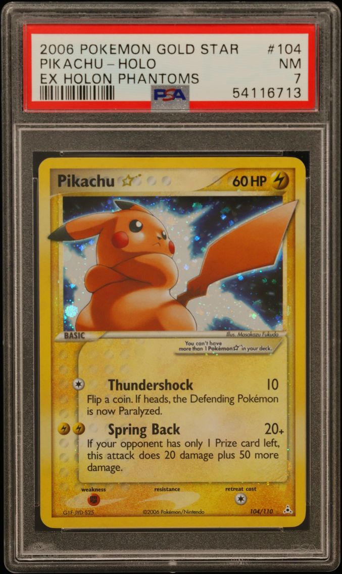 2006 #104 Pikachu-Holo Gold Star