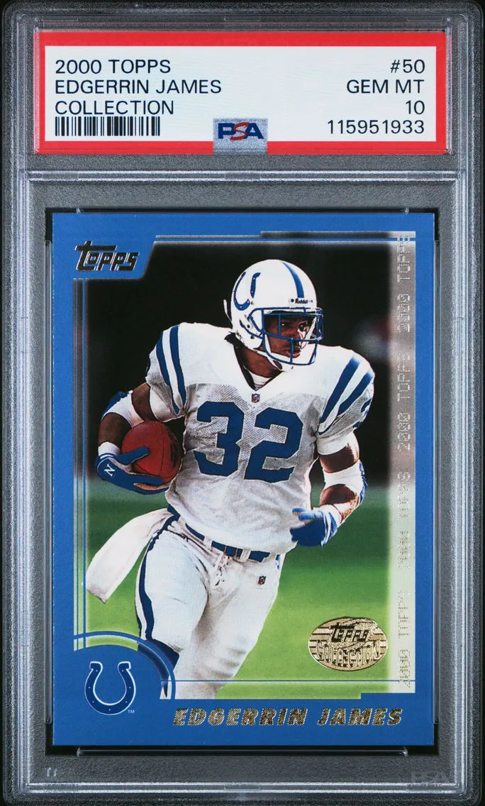 2000 #50 Edgerrin James PSA 10 Topps