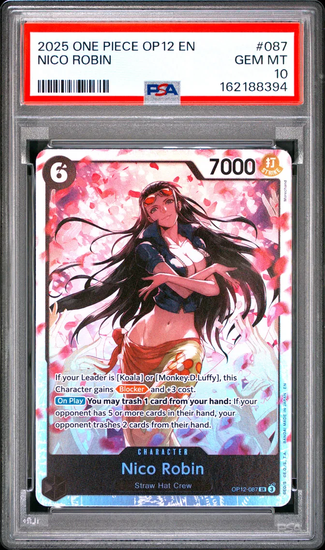 2025 #087 Nico Robin PSA 10 One Piece OP12-Legacy of the Master
