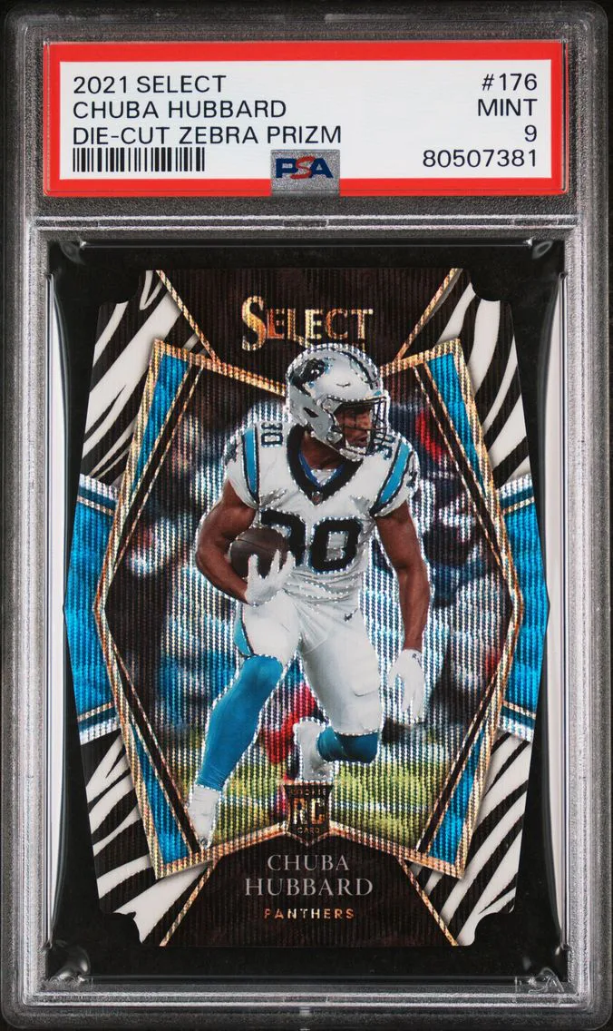 2021 #176 Chuba Hubbard PSA 9 Panini Select