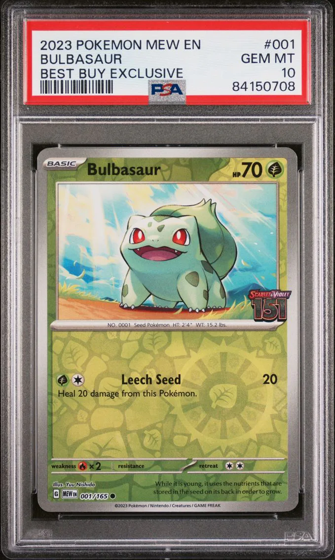 2023 #001 Bulbasaur PSA 10 Mew EN-151