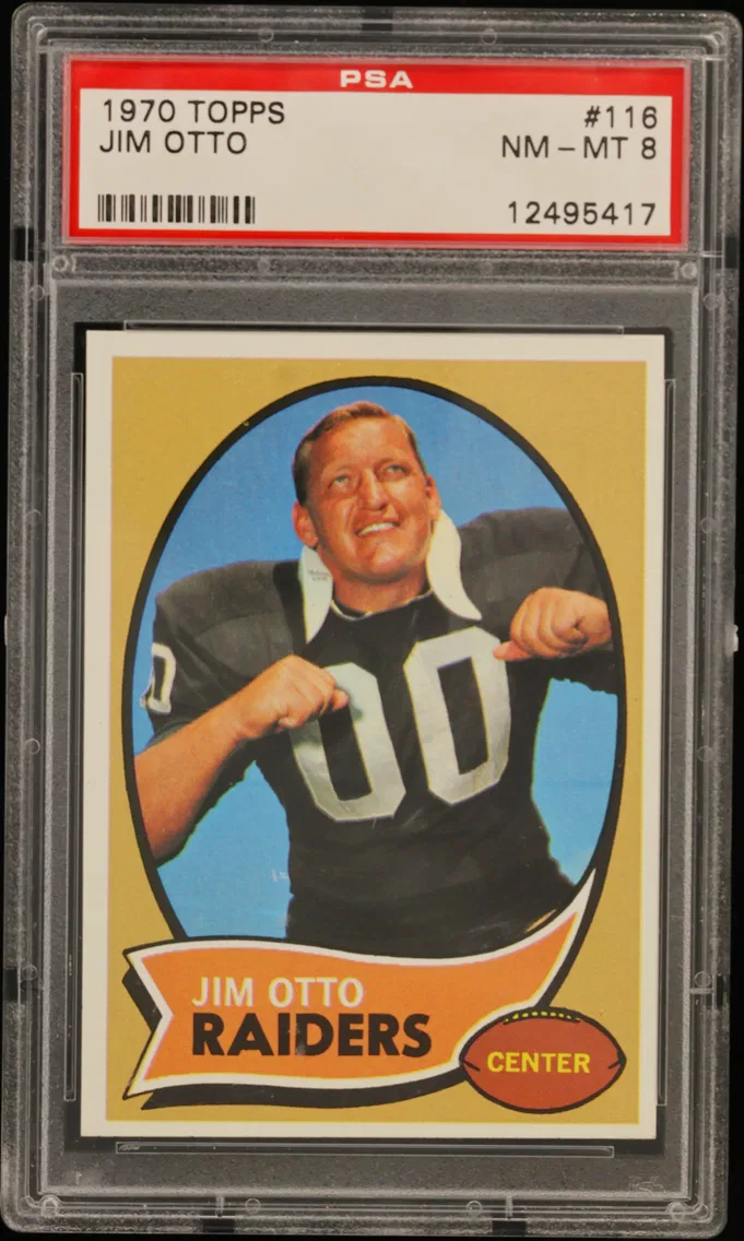 1970 #116 Jim Otto PSA 8 Topps