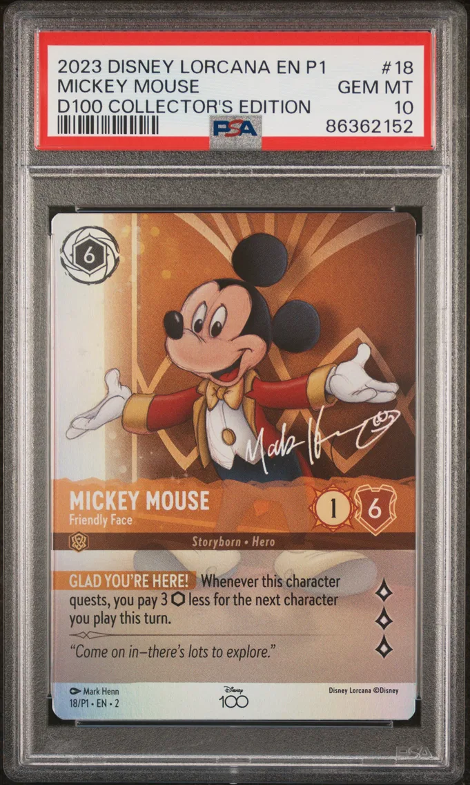 2023 #18 Mickey Mouse - Friendly Face PSA 10 Disney Lorcana EN P1-Promo