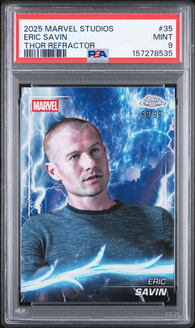 2025 #35 Eric Savin PSA 9 Topps Marvel Studios Chrome