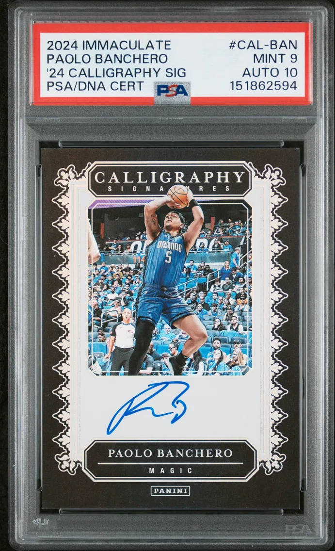 2024 #CAL-BAN Paolo Banchero PSA 9 Panini Immaculate Collection 2024 Calligraphy Signatures