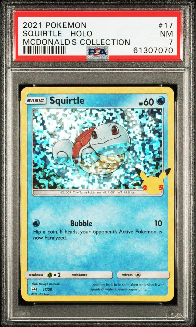 2021 #17 Squirtle-Holo PSA 7 Mcdonald's Collection