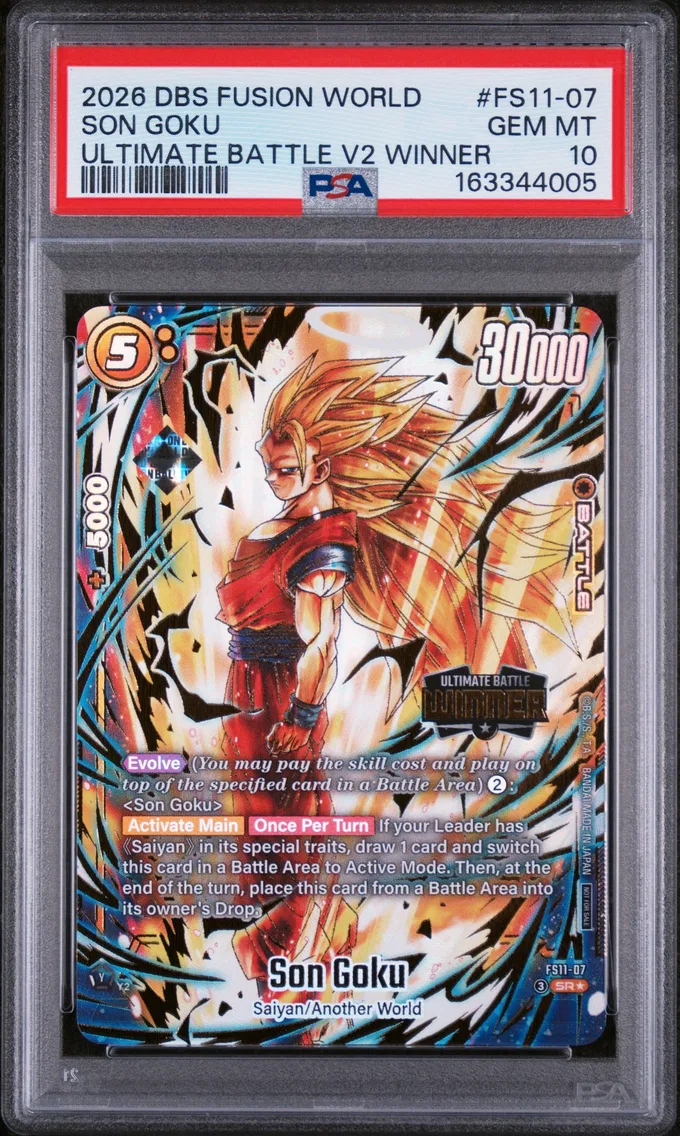 2026 #FS11-07 Son Goku PSA 10 Dragon Ball Super Card Game Fusion World Ultimate Battle Vol.2 Winner Prize
