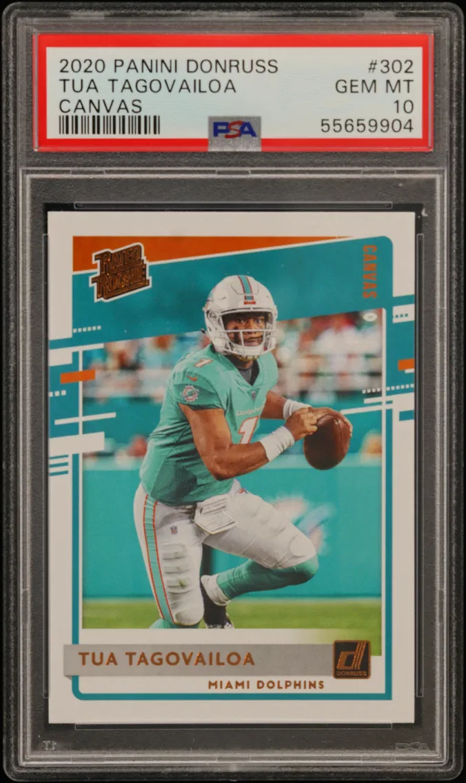 2020 #302 Tua Tagovailoa PSA 10 Panini Donruss