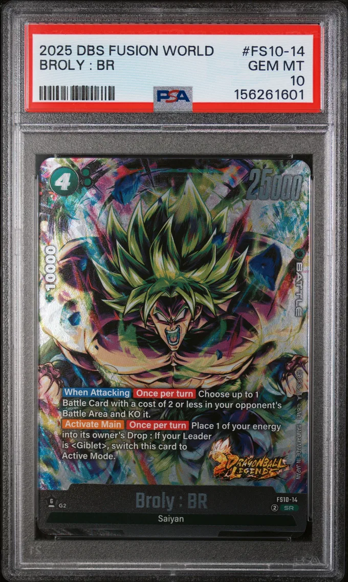 2025 #FS10-14 Broly : BR PSA 10 Dragon Ball Super Card Game Fusion World Starter Deck EX Giblet