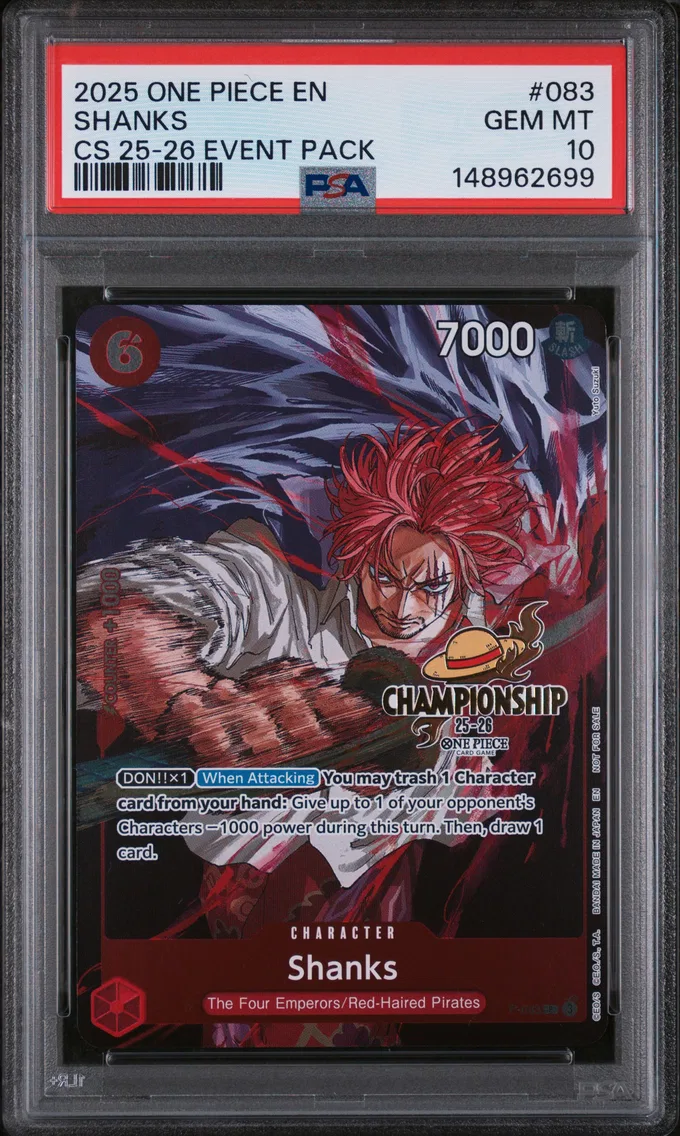2025 #083 Shanks PSA 10 One Piece Championship 2025-26 Event Pack