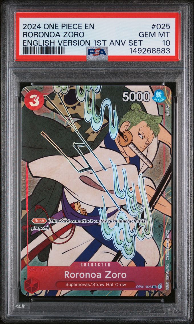 2024 #025 Roronoa Zoro PSA 10 On