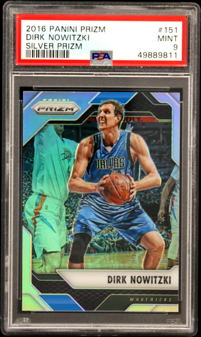 2016 #151 Dirk Nowitzki PSA 9 Panini Prizm