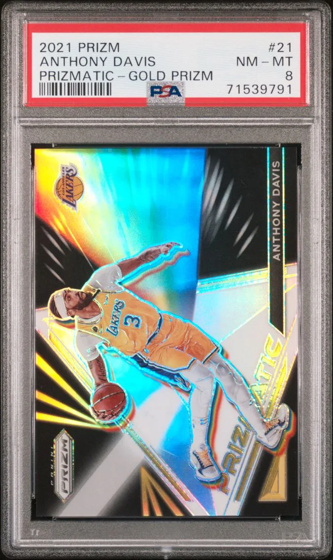 2021 #21 Anthony Davis PSA 8 Panini Prizm Prizmatic