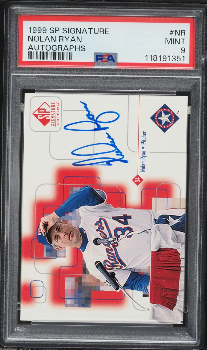1999 #NR Nolan Ryan PSA 9 SP Sig