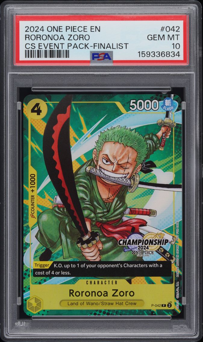 2024 #042 Roronoa Zoro PSA 10 On