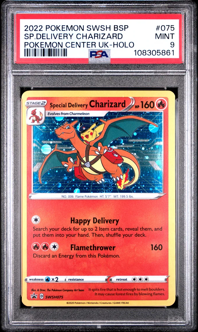 2022 #075 Special Delivery Charizard-Holo PSA 9 Swsh Black Star Promo