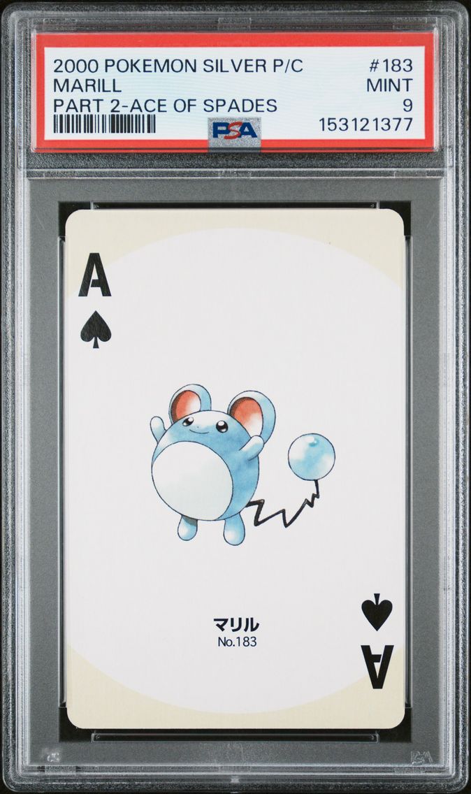 2000 #183 Marill PSA 9 Silver Ve