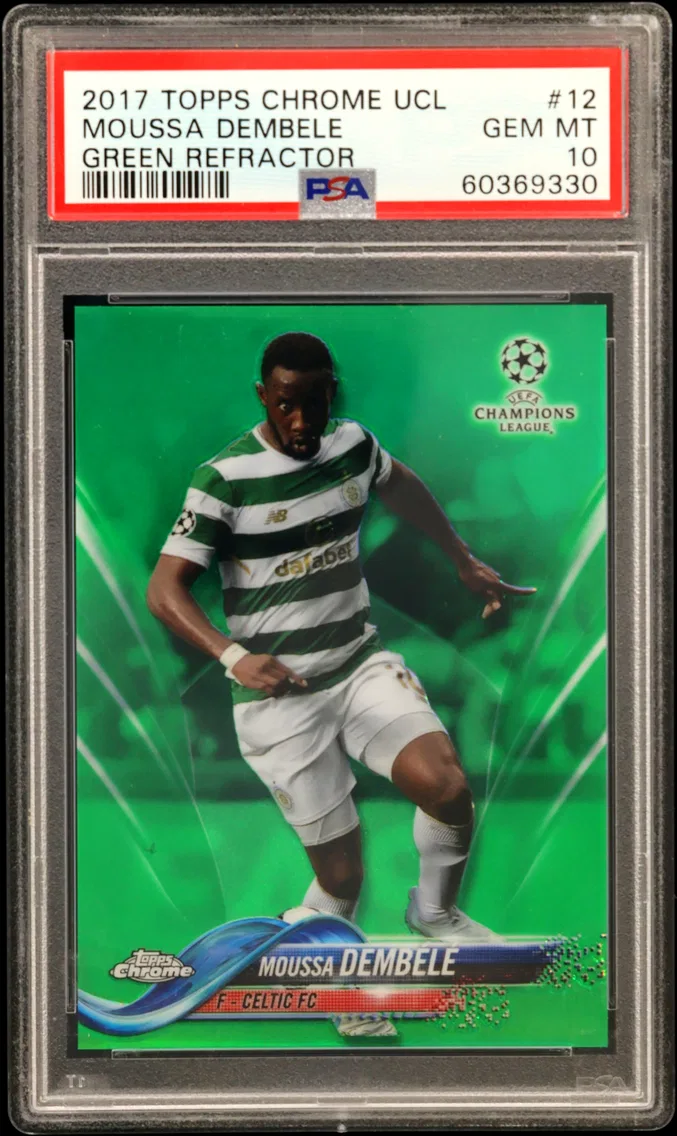 2017 #12 Moussa Dembele PSA 10 Topps Chrome UEFA Champions League