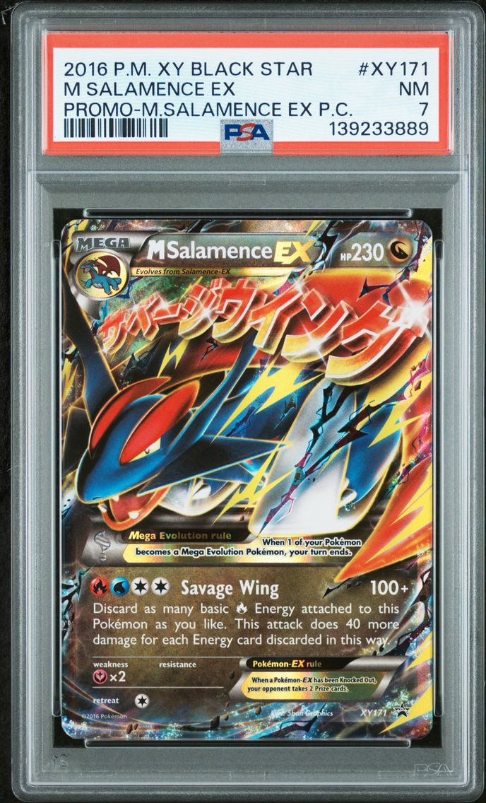 2016 #XY171 M Salamence EX PSA 7 XY Black Star Promo Pokemon