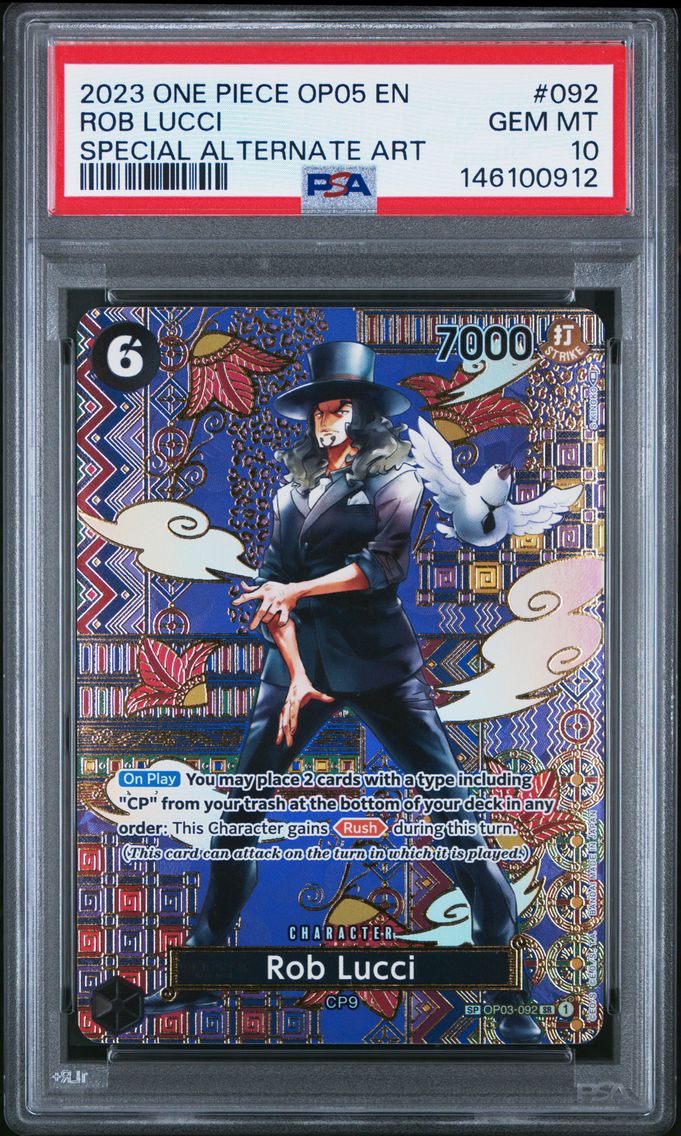 2023 #092 Rob Lucci PSA 10 One Piece OP05-Awakening of the New Era