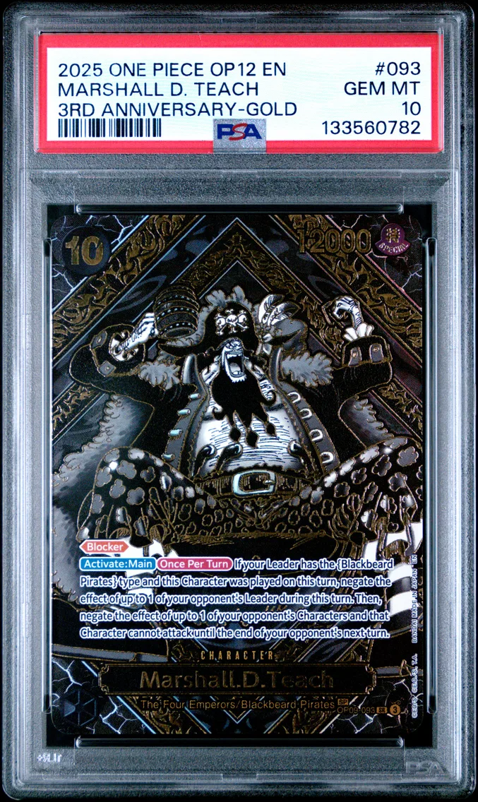 2025 #093 Marshall D. Teach PSA 10 One Piece OP12-Legacy of the Master