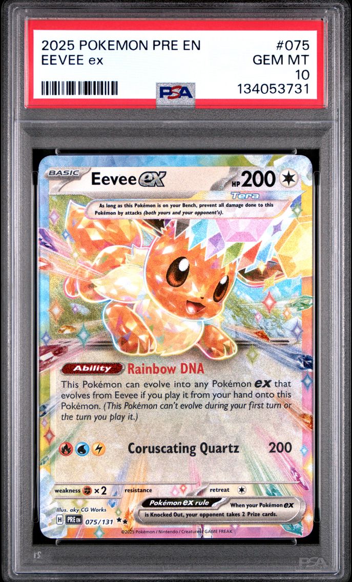 2025 #075 Eevee EX PSA 10 Pre EN-Prismatic Evolutions