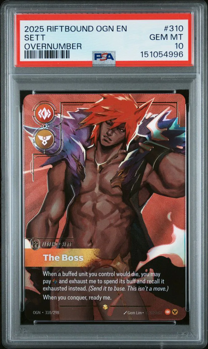 2025 #310 Sett - the Boss PSA 10 Riftbound: League of Legends Ogn-Origins