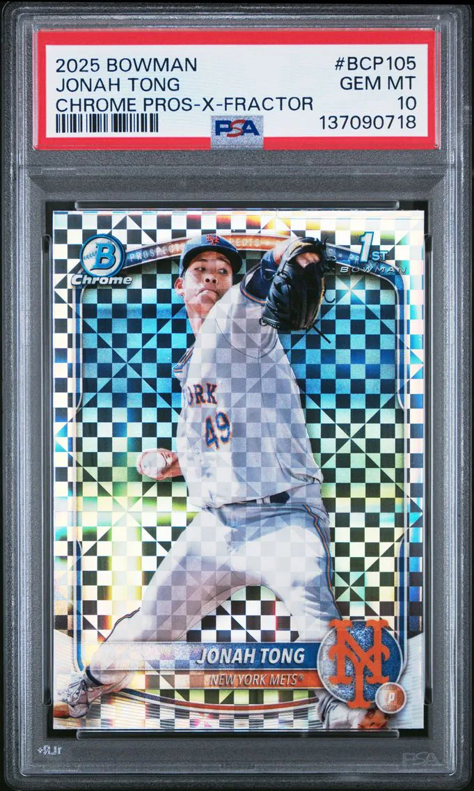 2025 #BCP105 Jonah Tong PSA 10 Bowman Chrome Prospects
