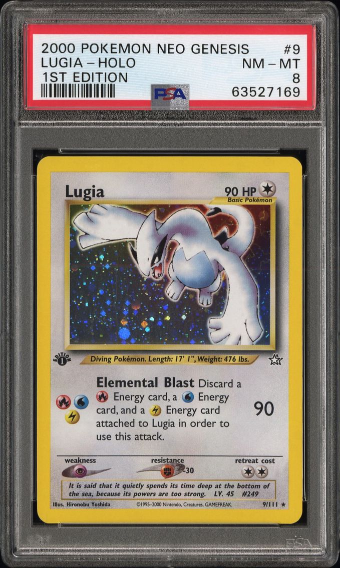 2000 #9 Lugia-Holo PSA 8 Neo Gen