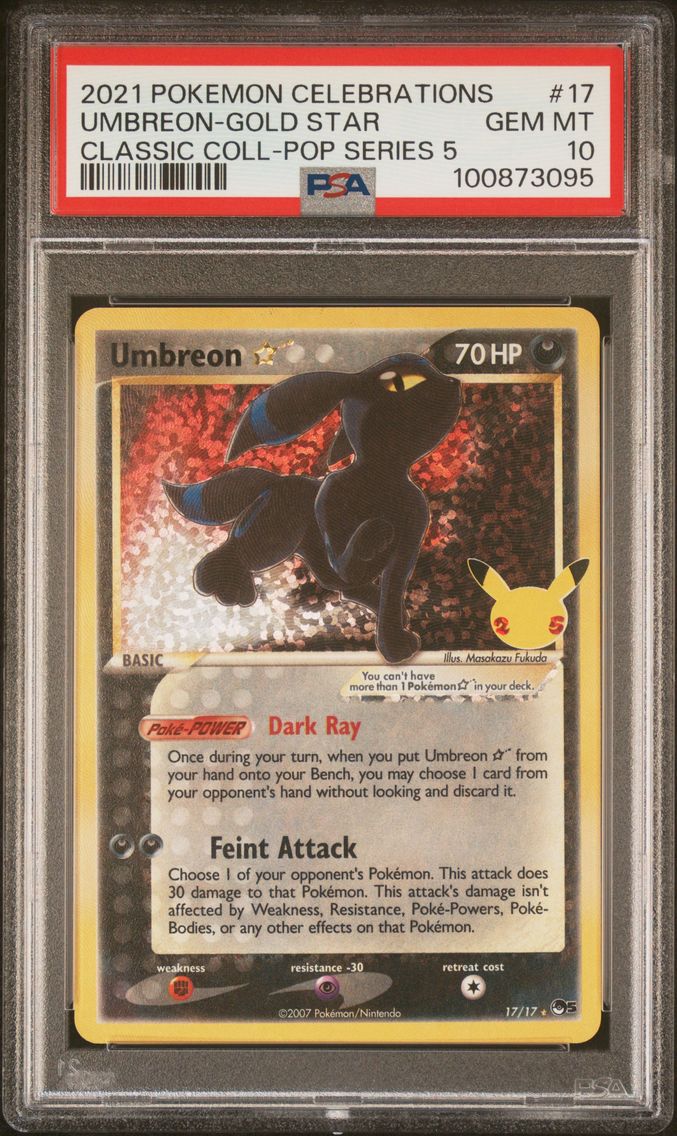 2021 #17 UMBREON-GOLD STAR PSA 1
